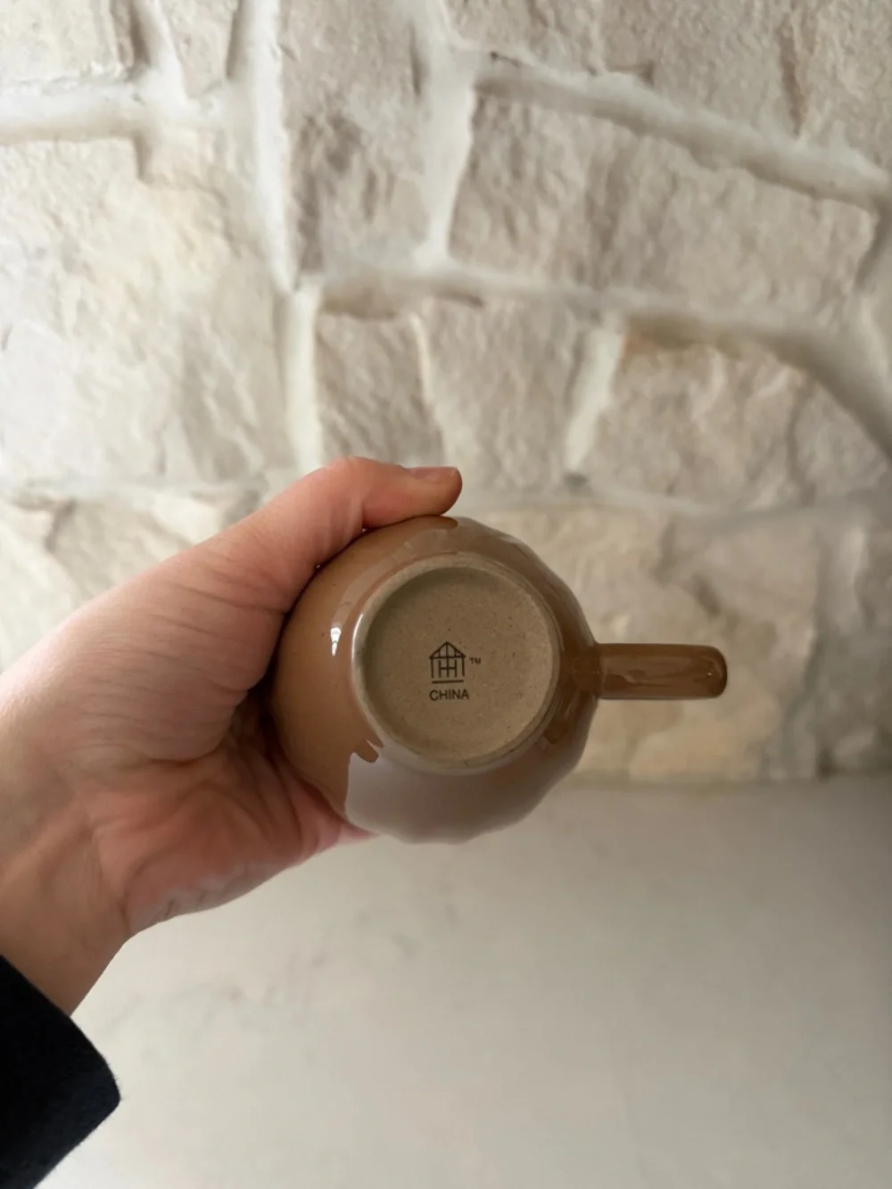 Hearth & Hand Brown Scalloped Ceramic Espresso Shot Mug - Picture 3 of 3